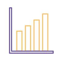 bars chart line style icon vector design