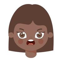 angry girl design vector