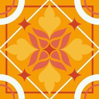 orange tile design vector