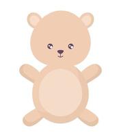 diseño de oso de peluche marrón vector