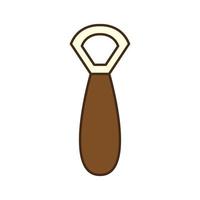 beer bottle opener line and fill style icon vector design
