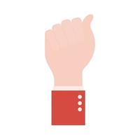 a hand sign language flat style icon vector design