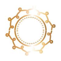 ornament in flower shaped gold vector design