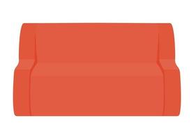 Isolated red couch vector design