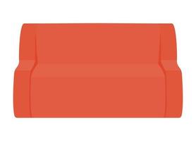 Isolated red couch vector design