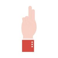 u hand sign language flat style icon vector design