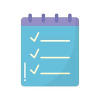 checklist of blue color on white background vector