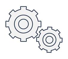 two cogwheel illustration vector