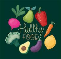 cartel of healthy food vector