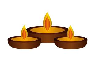 Isolated candles icons vector design