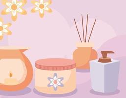 cute spa card vector