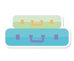 colored briefcases design vector