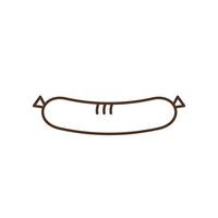 sausage line style icon vector design