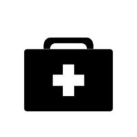 Medical kit silhouette style icon vector design