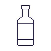 diseño de vector de icono de estilo de línea de botella de alcohol