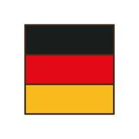german flag line and fill style icon vector design