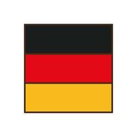 german flag line and fill style icon vector design