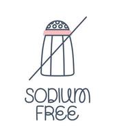 sodium free icon vector