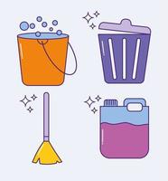 four laundry icons vector