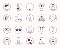 disabled accessibility symbols vector