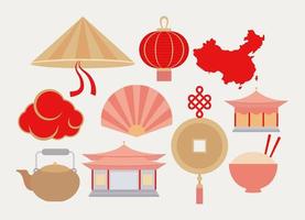 pretty chinese items vector