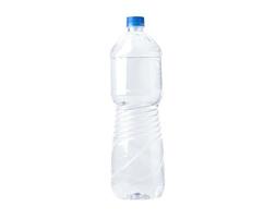 Plastic water bottle isolated on white background with clipping path. photo