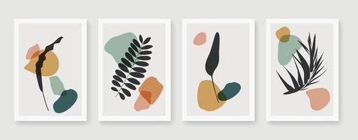 Botanical wall art vector collection. Vector illustration.