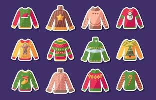 Ugly Sweater Icon Collections vector