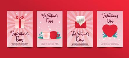 colecciones de tarjetas del día de san valentín vector