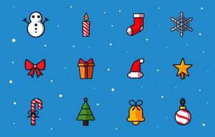 Christmas Elements Icon Collection vector