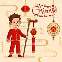 diseño de concepto de celebración de año nuevo chino vector