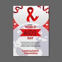 concepto de cartel del día mundial del sida vector