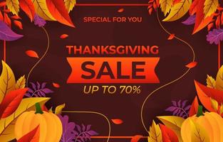 Background Thanksgiving Sale vector
