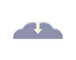 cloud computing technology data icon white background vector