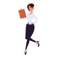 woman with clipboard vector