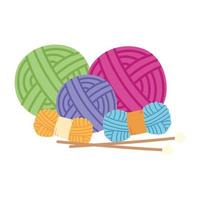 colored ball of wool vector