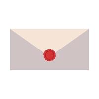 envelope with round stamp vector