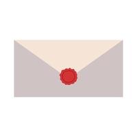 envelope with round stamp vector