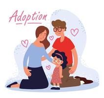 adoption family happiness vector