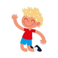 funny blond boy vector