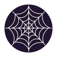 icono plano de red de araña vector