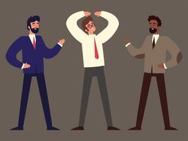 set of business men character vector