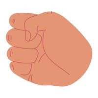 fist hand on white background vector