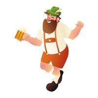 bavarian man celebrating vector