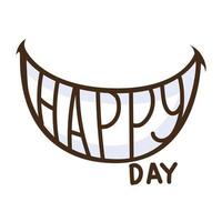 smile happy day vector