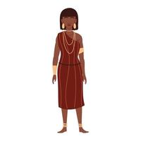 young aboriginal woman vector