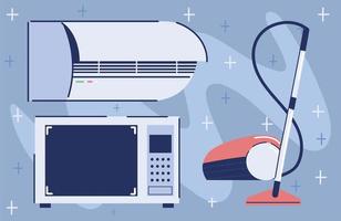 set of different appliances vector