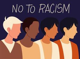 no to racism vector