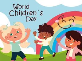 world childrens day celebration vector