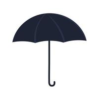 diseño de vector aislado paraguas negro